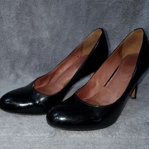 Corso Como Black Patent Leather Stiletto Heel Pump